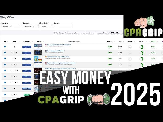 How To Make Money On CPAGrip 2025 | CPA Marketing Beginner Tutorial