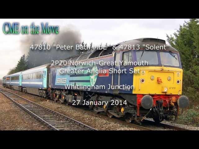 DRS 47810 & 47813 - Norwich-Great Yarmouth Short Set 27/01/2014