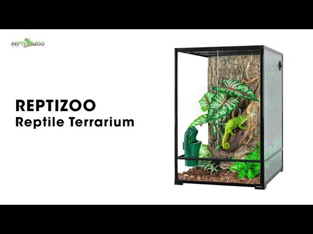 REPTIZOO 90 Gallon 24" x 24" x 36" Large Glass Tall Reptile Terrarium Top Screen Ventilation