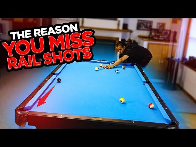 The Key to Making Shots Down the Rail in Pool (POOL LESSONS)