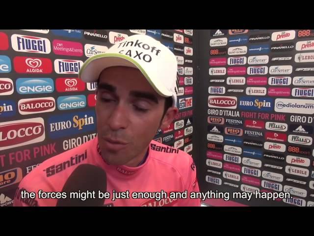 Le Parole di Alberto Contador alla partenza della 18a tappa del Giro 2015  con arrivo a Cervinia