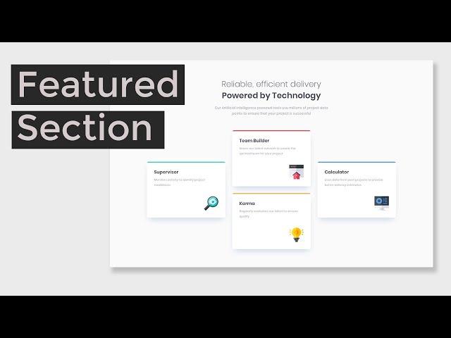 Create Featured Section With HTML & CSS | Frontend Mentor Challenge