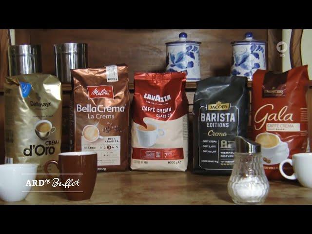 Test: Geschmacksprobe Caffè Crema aus frisch gemahlenen Kaffeebohnen (11.11.2020 ARD-Buffet)