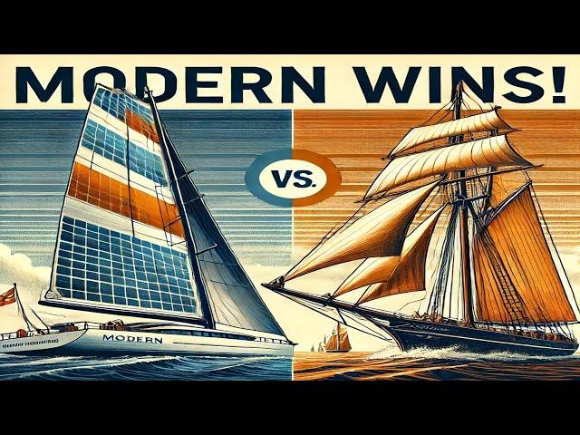 Modern sailboats VS classic, Modern wins ever time