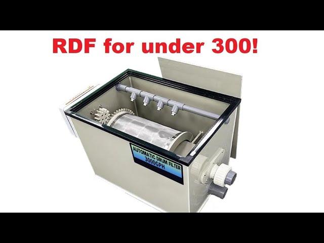 Review of the Cheapest Rotary Drum (RDF) Filter for Koi ponds. Under $300! ELELIFE-3000gph.