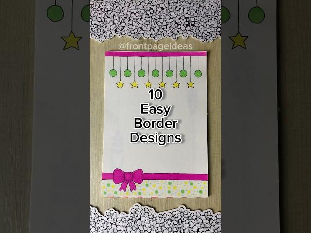 10 Easy front page design for school projects and idea note journals | Aesthetic Girl #shorts #howto