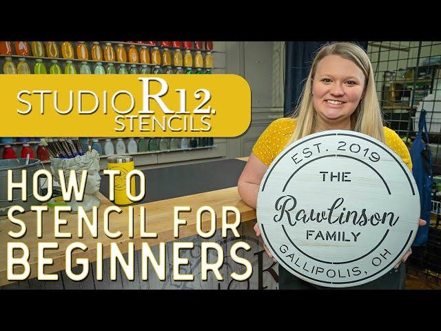 How to Stencil for Beginners with StudioR12 | Personalized Stencil Painting | Basic Stenciling