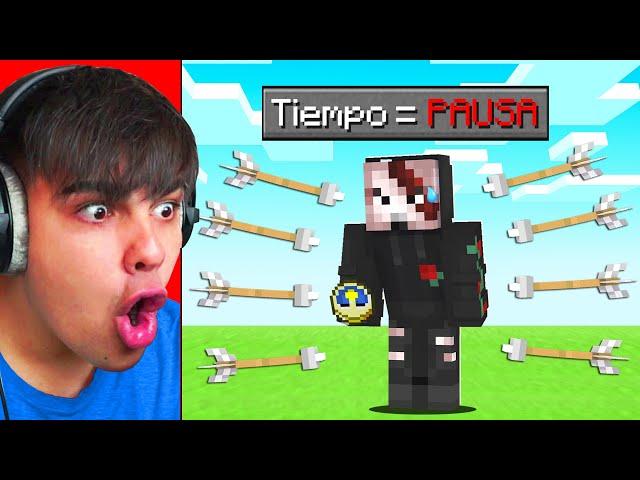 Trolleé A Mi Amigo PAUSANDO el TIEMPO en Minecraft