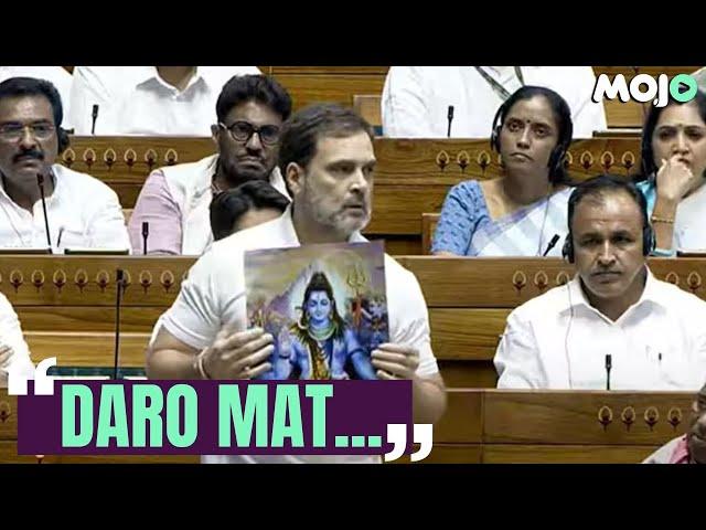 "Lord Shiva And Abhay Mudra.." Rahul Gandhi Shows Religious Posters In Parliament