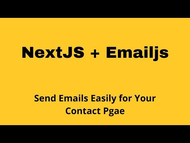 Sending email in NextJS using Emailjs