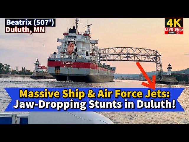 ️Massive Ship & Air Force Jets: Jaw-Dropping Stunts in Duluth!