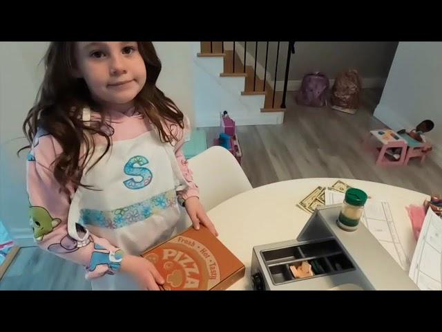 American Girl Doll Blake orders pizza from Momma's Pizzeria | Adventures with Blake