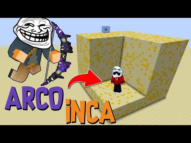 CUBÃO DE LUCKY BLOCK TROLL COM ARCO INCA RARO NO MINECRAFT