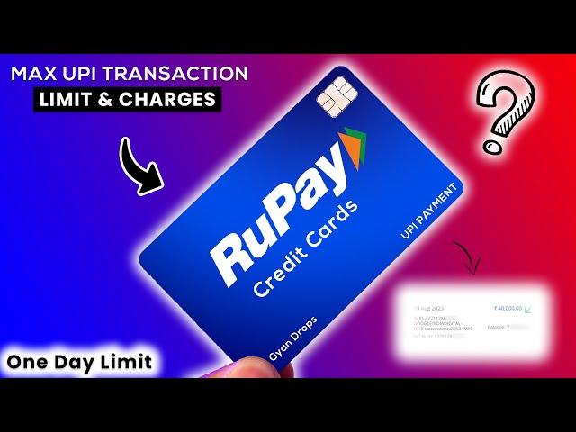 All RuPay Credit Card Maximum UPI Transaction Limit & Charges with Proof