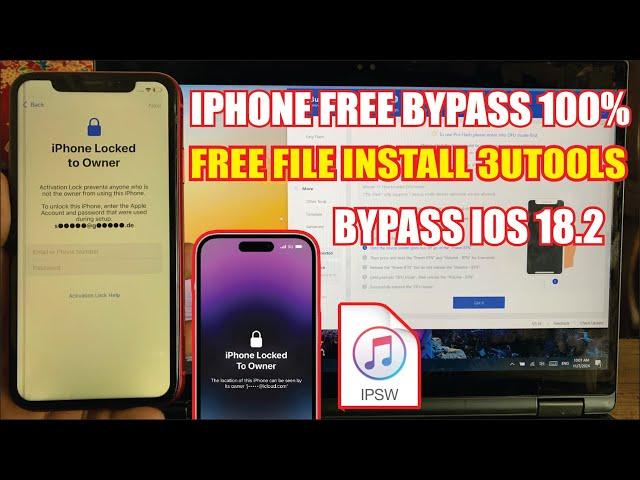 iPhone Activation Lock Bypass iOS 18.2 On 3Utools | iPhone 11 iCloud Remove