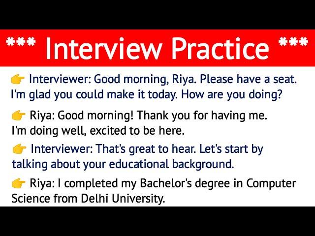 Interview Questions and Answers #interview #interviewtips #englishinterview