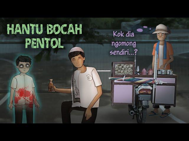 Kenapa hanya aku yang bisa melihatnya? Hantu Bocah Pentol #HORORMISTERI Kartun Hantu, Animasi sedih