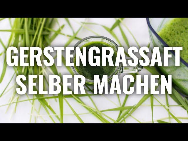 GERSTENGRASSAFT SELBER MACHEN (Rezept)