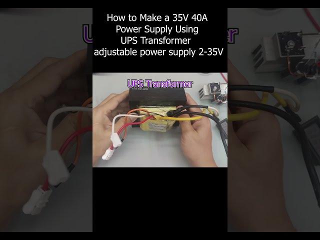 How to Make a 35V 30A Power Supply Using UPS Transformer ||  adjustable power supply 2-35V