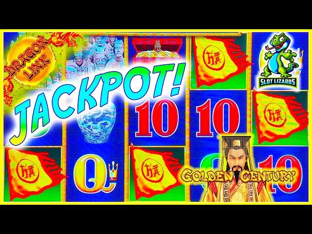 CRAZY BONUS RETRIGGER JACKPOT! HUGE WIN! Dragon Link Golden Century Slot