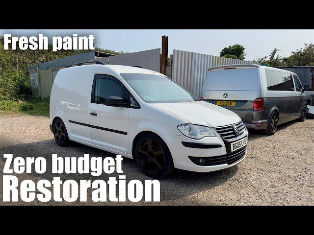 Vw caddy - zero budget restoration - we have paint