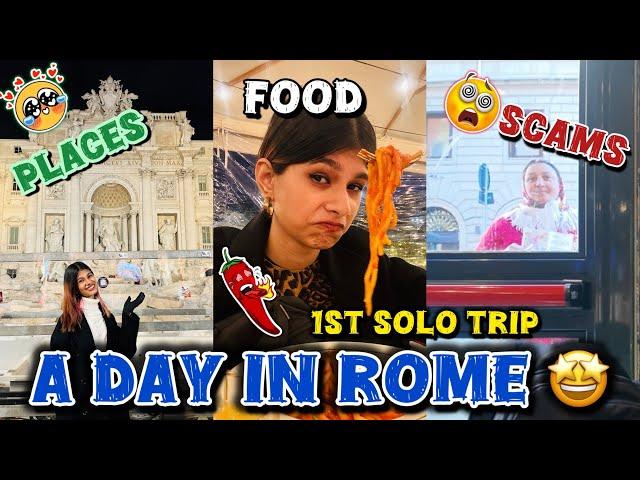 A DAY IN ROME | 1st Solo Trip️ | Italy | thejathangu