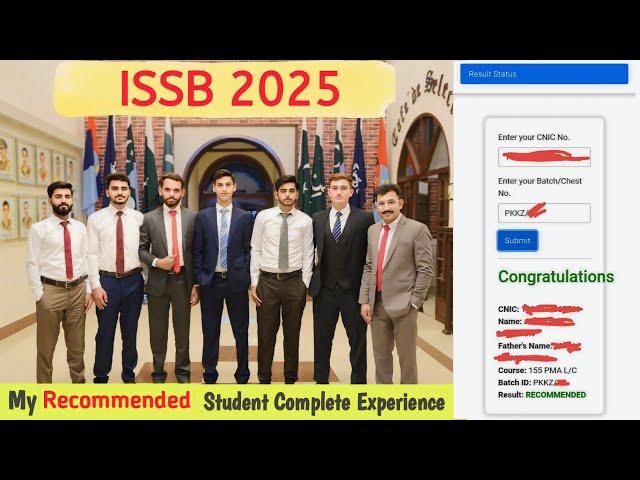 Pma 155 ISSB Recommended Candidate Experience | ISSB 2025 Recommendation Tips