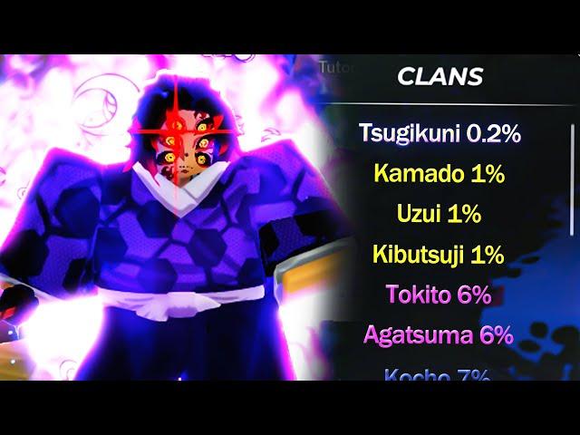 Spending 10,000 Robux To Get 0.01% SECRET TSUGIKUNI CLAN & Becoming KOKUSHIBO In Slayers Online...