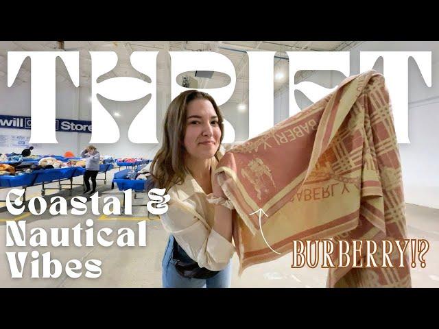 Thrifting NAUTICAL at the Goodwill Bins + A BURBERRY SCARF?!