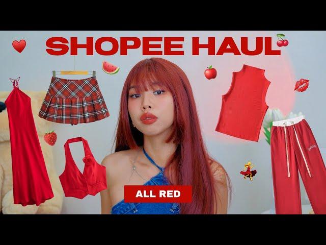 RED SHOPEE HAUL ˗ˏˋ ꒰  ꒱ ˎˊ˗