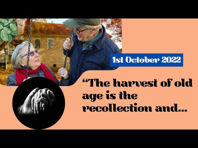 International Day of Older person Speech | World Day of Older person 1st October 2022