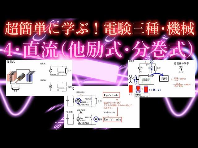 初心者向け電験三種・機械・4・直流機（他励式・分巻式）【超簡単に学ぶ！】第三種電気主任技術者