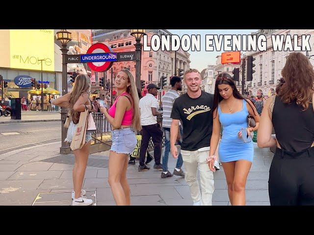 Central London Evening Walk| Oxford Street to Leicester Square via Regent Street| London walk 4K