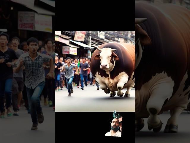 Sapi gemuk yang marah ditangkap dan dimakan polisi #cat #cow #cowvideos #cows #meowcat #kucing#remix