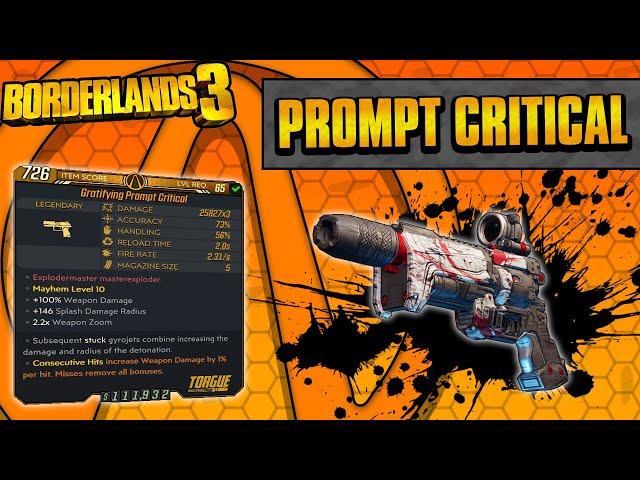 Borderlands 3 | Prompt Critical Legendary Weapon Guide (The New DPUH of BL3!)