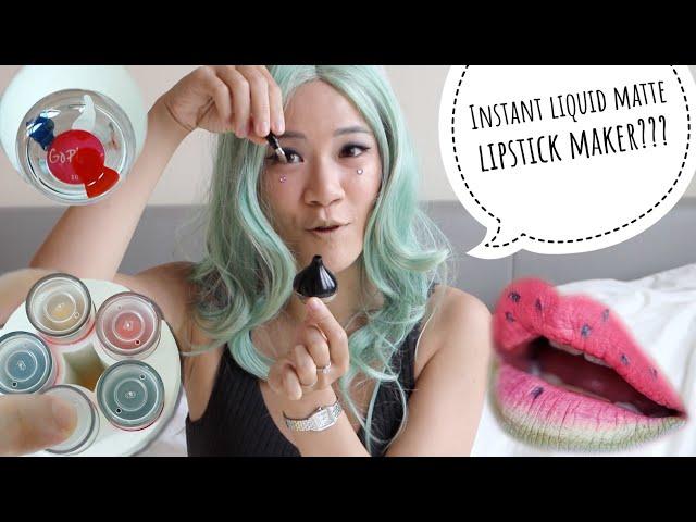 Making Your Own Matte Liquid Lipstick Instantly?? | GoPlay Cosmetics LIPSKIT Review