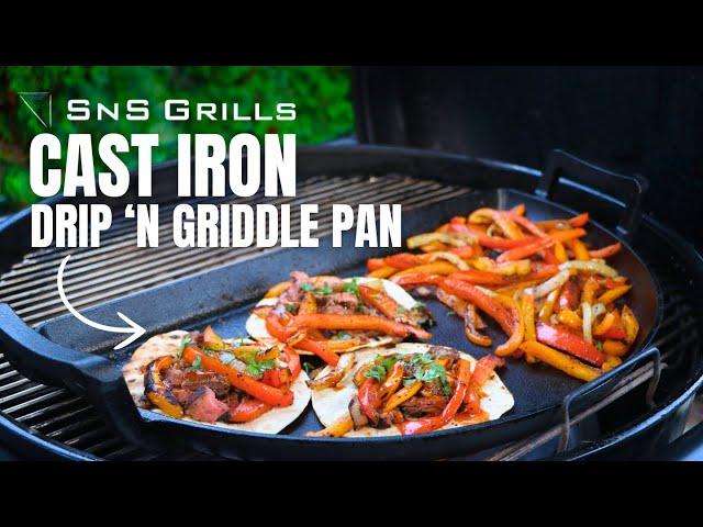 Cast Iron Drip 'N Griddle Pan From SNS Grills - Best BBQ Accessories