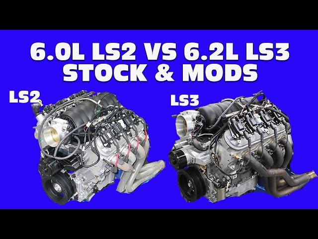 6.0L LS2 VS 6.2L LS3-WHICH ONE MAKES MORE HP STOCK, MINOR MODS THEN ALL THE MODS? FULL DYNO RESULTS