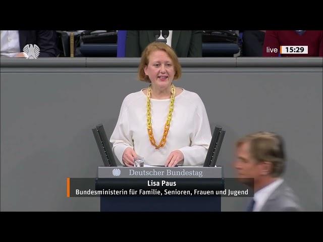 Der Parteilose Bundestag 18:01: 2023 Silvesterkrawalle Verlangen der CDUCSU Lisa Paus Familie Jugend