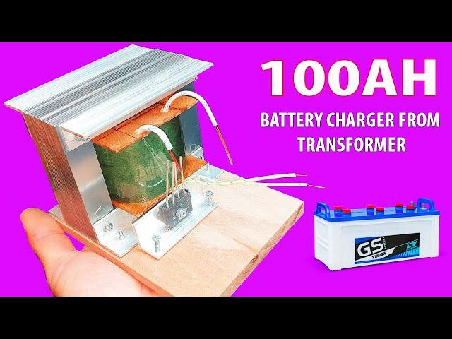 How to make a charger from12v 100AH , creative prodigy #103