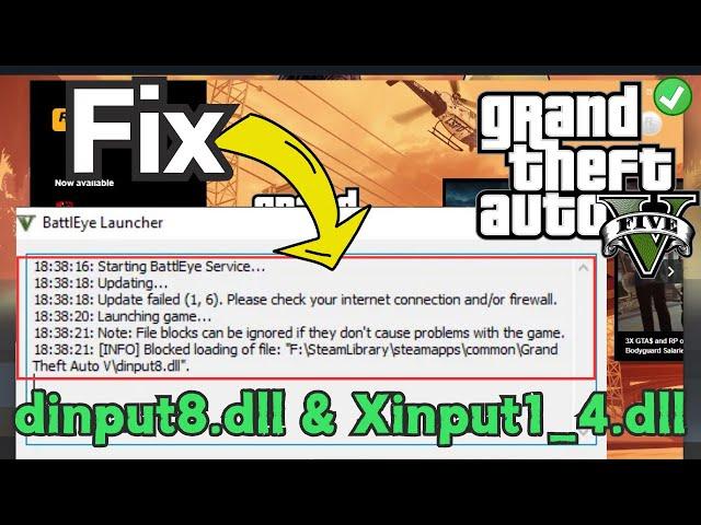 Blocked loading of file GTA V dinput8.dll Xinput1_4.dll Fix