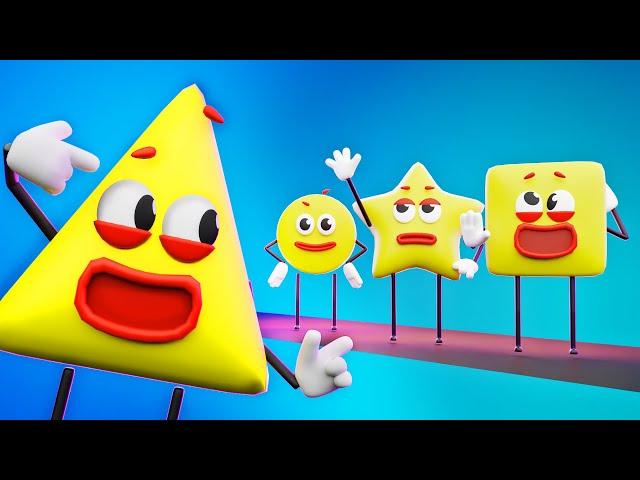 Dancing Geometric Shapes | D Billions Kids Songs