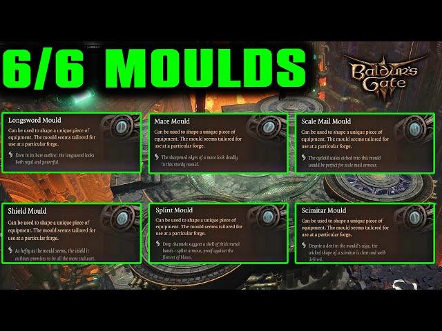 All Mould Locations Guide - 6/6 Moulds Map - Adamantine Forge - Baldur's Gate 3