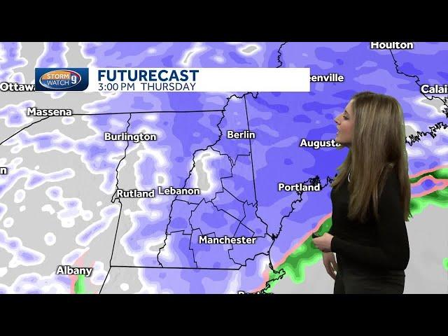 New Hampshire hourly weather: When will heavy, wet snow end?