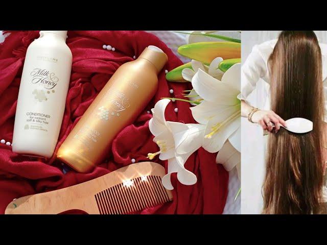 Oriflame Milk & Honey Gold Shampoo and Conditioner Full Review and Demo by /Mystylemyway