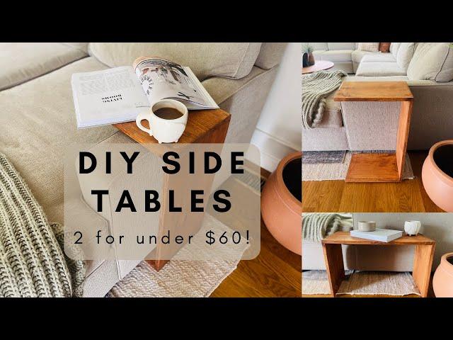 Easy DIY Wood Side Tables|2 for Under $60