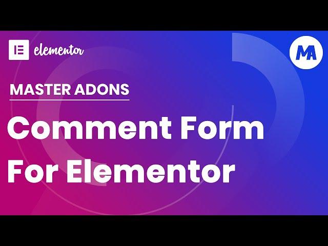 Comment Form For Elementor Page Builder