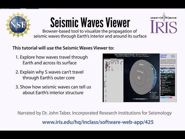 Seismic Waves Viewer — How do seismic waves move across and thru the Earth?  (Tutorial, 2020)