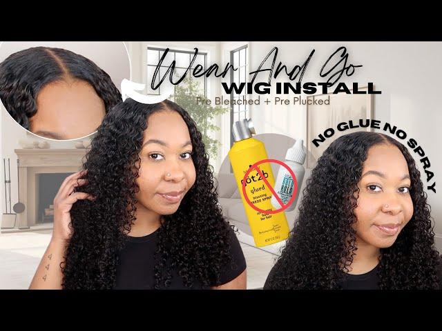 Natural Kinky Curly Wear & Go Wig Install | Pre Bleached, Pre Plucked, Pre Cut | ISEE Hair