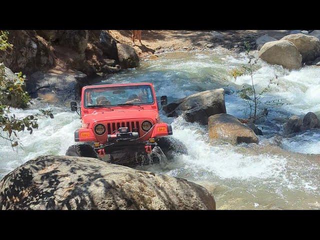 Whitewater Wheeling On Jeep Go Topless Day In My Jeep Wrangler Tj - Sourgrass Offroading Trail